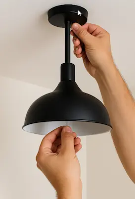 Instalación de lámpara colgante en el techo paso a paso | Guía de electricidad para el hogar