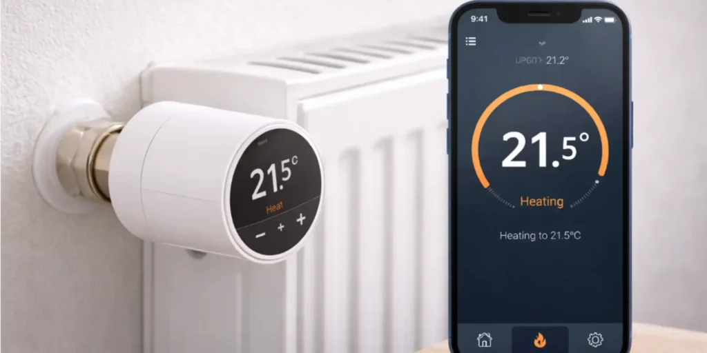 valvula termostatica inteligente TRV controlada desde movil