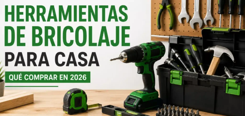 Herramientas de bricolaje para casa con taladro, caja de herramientas y accesorios